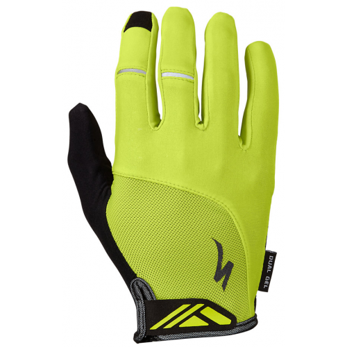 LUVA SPECIALIZED BG DUAL GEL - VERDE DEDO LONGO 